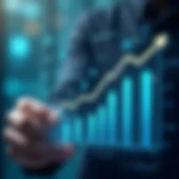 Sales and marketing analysis chart illustrating growth