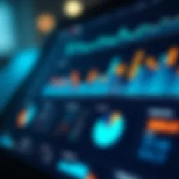 Visual representation of CRM analytics dashboard showing customer engagement metrics