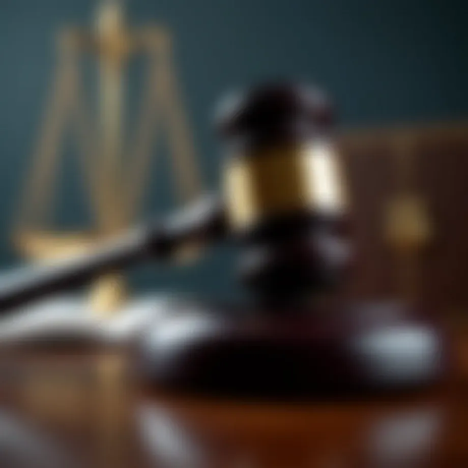 A gavel symbolizing legal authority in advertising laws