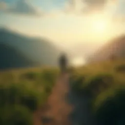 A serene landscape representing personal growth